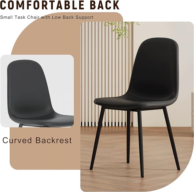 Dining Table Set with Storage and 6 Chairs, 71x35.4 Inch Black Grain Spliced Table with PU Upholstered Seats, Modern Mid-Century Style for Kitchen and Dining Room, Family Gatherings