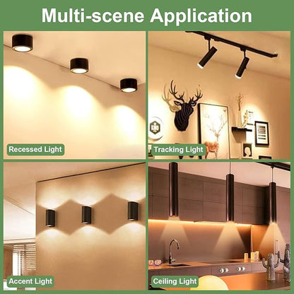 SerBion GU10 120V 50W Halogen Light Bulbs for Track and Range Hood, GU10+C Candle Warmer Lamp with Dimmable, 2700K Warm White, 6000+Hours Long-Lasting Pack of 6