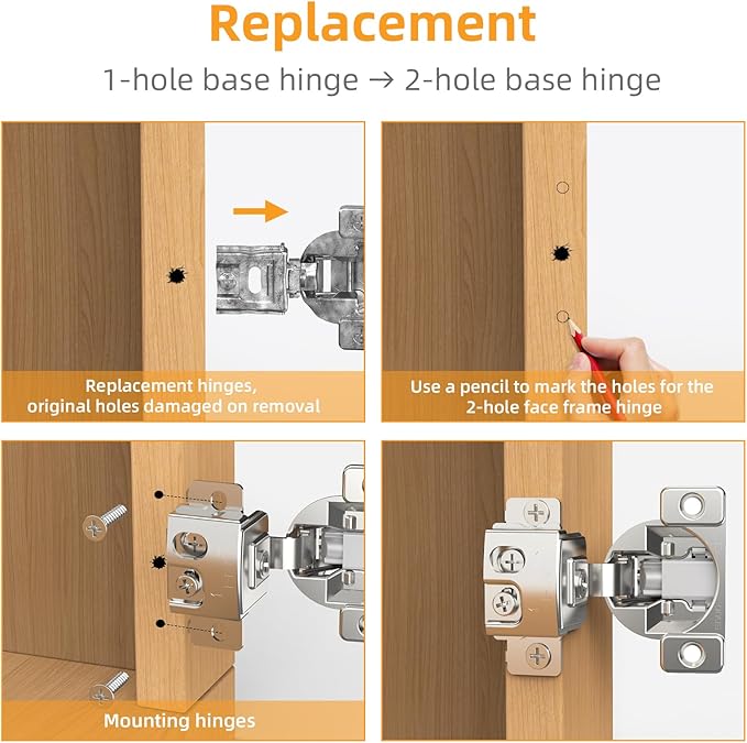 Chibery 20 Pack 1-1/4" Overlay 3D Soft Close Concealed Hinge, Face Frame Door, Small Angle Slow Close, Self Closing Hidden Satin Nickel, 105° Concealed Stainless Steel Hinges for Kitchen Cabinet Door