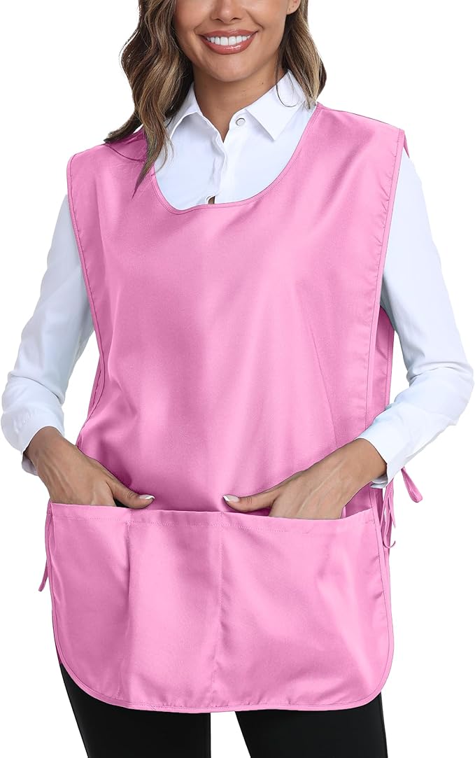 Xeoxarel Unisex Cobbler Apron with 3 Pockets, Adjustable Drawstring Waist, Professional Lightweight for Kitchen Salon Garden