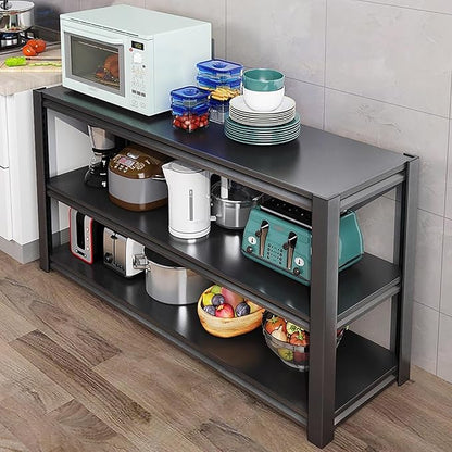 Kitchen Bakers Rack, Oven Stand Food Prep Table and Work Table, Multifunctional Workstation Desk for Dining Room, Living Room, Bistro (Size : 80 * 35 * 80cm/32 * 14