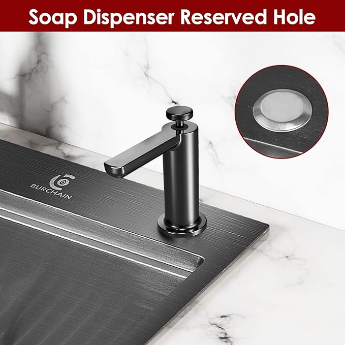 30 Inch Stainless Steel Kitchen Sink 16 Gauge Drop In Single Bowl Workstation Sink 2-Hole Top Mount Kitchen Basin with 5 Accessories (Black)