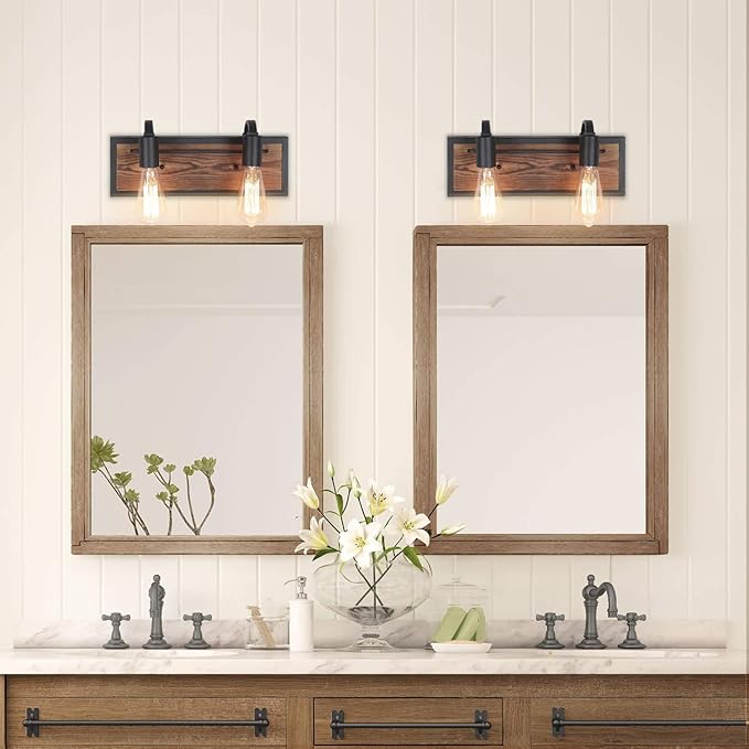LNC Bathroom Lighting Fixtures Farmhouse Vanity Sconce Rustic Wall Lamp A03439
