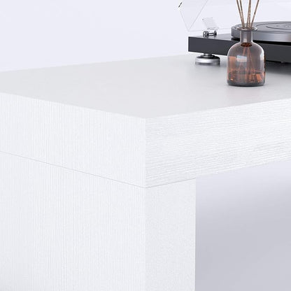 Mobili Fiver, Evolution Dining Table 35.4 x 15.7 in, Ashwood White with One Leg, Made in Italy