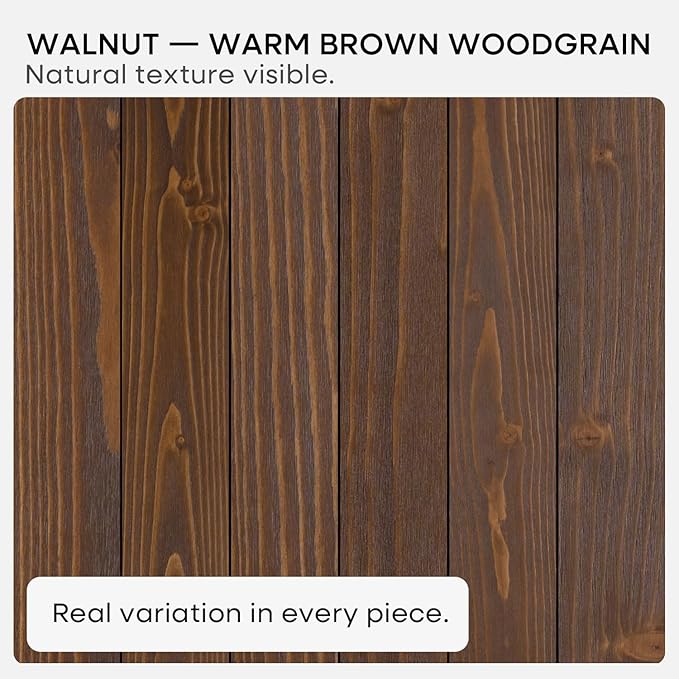 Homeforia Classic Walnut 20 inch Floating Shelf, High End Solid Real Wood Small 20inch Floating Shelves for Wall Mounted, 20in Floating Shelves, Heavy Duty Bracket, 20 X 6.5 X 1.75 inches, Set of 3