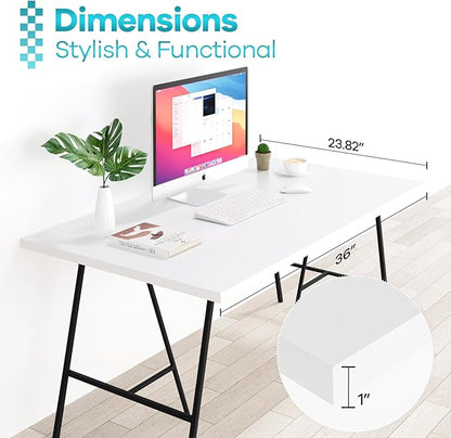 Kaboon 36x24 inches Tabletop, Solid One-Piece Desktop for Sit Stand Desk, Double Desks, L Desk DIY,Wood Countertop Home or Commercial Use,1 inch Thick, White