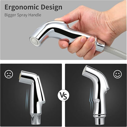Universal Fit Sink Spray Attachment, Kitchen Side Sprayer Head, Pull Out Spray Head, Faucet Sprayer Replacement For Delta, Moen, Kolher and Other OEM Brands, Chrome Finish, Ergonomic Design