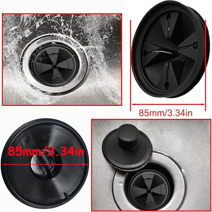 Garbage Disposal Flange Kit with Stopper for InSinkErator,3 Bolt Mount Stainless Steel Kitchen Sink Flange Parts and Stopper Compatible with InSinkErator Models Garbage Disposal(110mm)