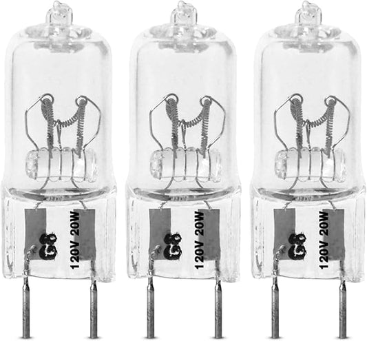 Feit Electric 20-Watt Xenon Halogen Light Bulb, Dimmable, 3000K Bright White, G8 Bi-Pin Base, 170 Lumens, 90+ CRI, Cool & Long-Lasting for Under Cabinet, Accent, Display, & Task Lighting, 3-Pack