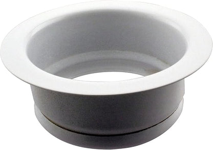 Westbrass A2165-50 4-1/4" OD Post Style Large Kitchen Basket Strainer with Waste Disposal Flange and Stopper Drain Set, Powder Coat White