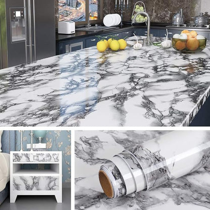 Livelynine 36x197 Wide Grey Contact Paper for Countertops Waterproof Vinyl Countertop Paper Adhesive Wallpaper Peel and Stick Countertops Kitchen Laminate Sheets Desk Top Cover Bathroom Counter