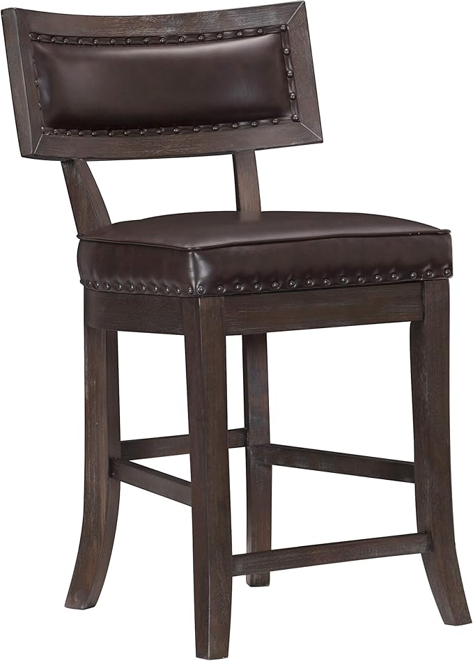 Lexicon Palladium Counter Height Dining Chair (Set of 2), Cherry/Espresso