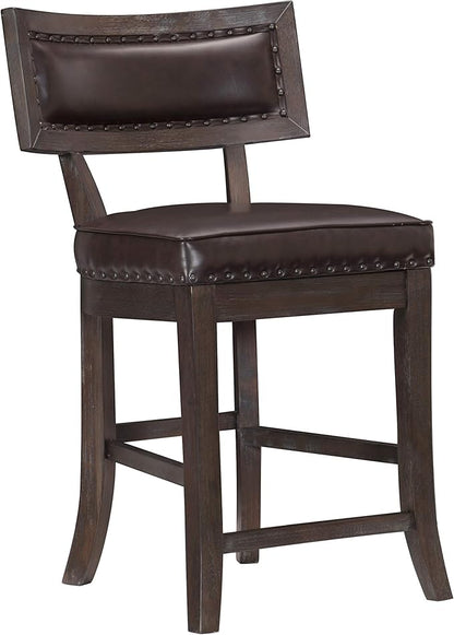 Lexicon Palladium Counter Height Dining Chair (Set of 2), Cherry/Espresso