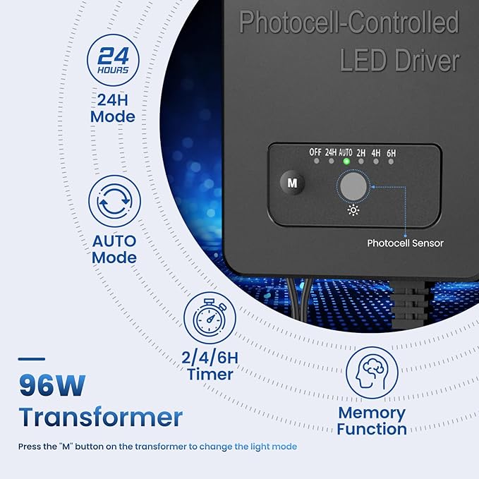 All-in-One Low Voltage Landscape Lighting Kit, 12-Pack Pathway Lights with Transformer Dusk to Dawn Outdoor Lighting 5CCT, IP66 Waterproof Landscape Lights with Connectors for Patio