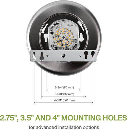 ASD 6 Pack LED Disk Lights 4 Inch, 10W 5CCT 2700K-5000K 685LM CRI90+, Dimmable Flush Mount Ceiling Light Fixture, Low Profile Surface Mount Disc, Junction Box or Recessed Can Install, UL