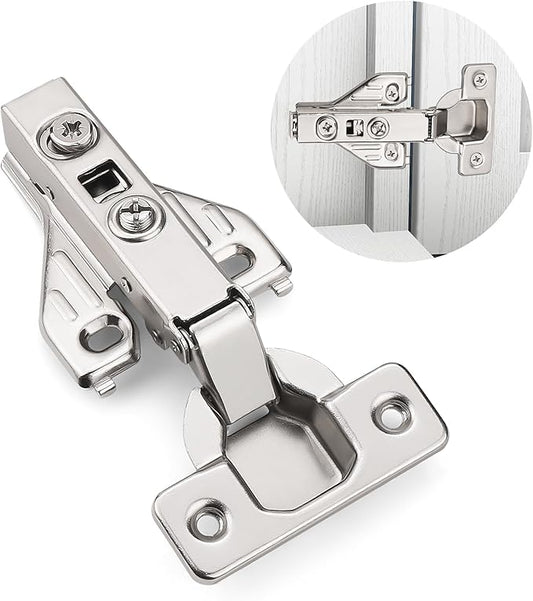 Probrico 30 Pair Cabinet Door Hinges Soft Closing Full Overlay Concealed Face Frame Corner Cabinet Hinges for Kitchen Cabinets