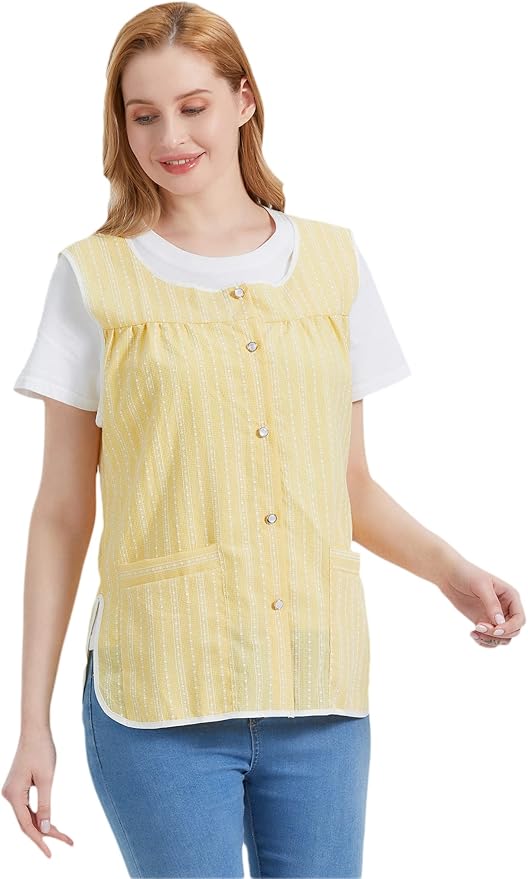Nanxson Cobbler Aprons for Women with Pockets Smock Apron with Buttons for Cooking Chef Kitchen CF3152