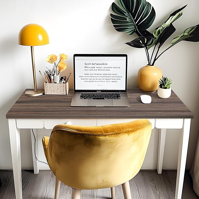 Kaboon 42x20 inches Tabletop, Solid One-Piece Desktop for Sit Stand Desk, Double Desks, L Desk DIY,Wood Countertop Home or Commercial Use,1 inch Thick, Eucalyptus/Rustic Wood, 20" D x 42" W