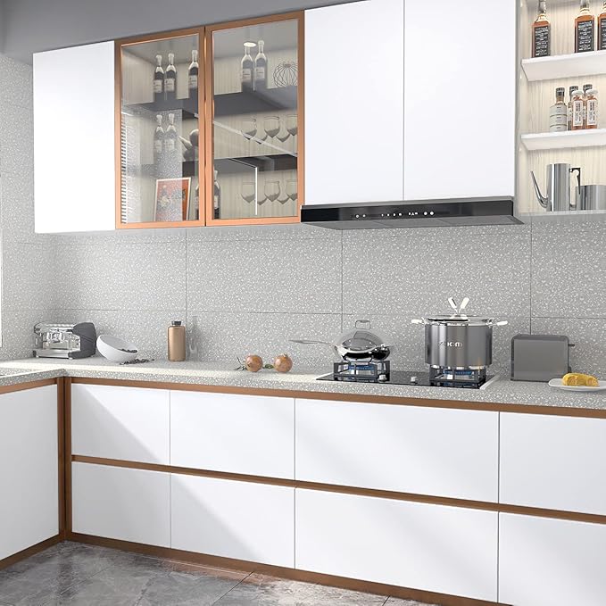 Decotalk White Contact Paper White Peel and Stick Wallpaper Self Adhesive SolidWhite Contact Paper for Cabinets 17.7"x120" Matte Vinyl Wrap Solid Color Wallpaper for Bedroom Removable Thick