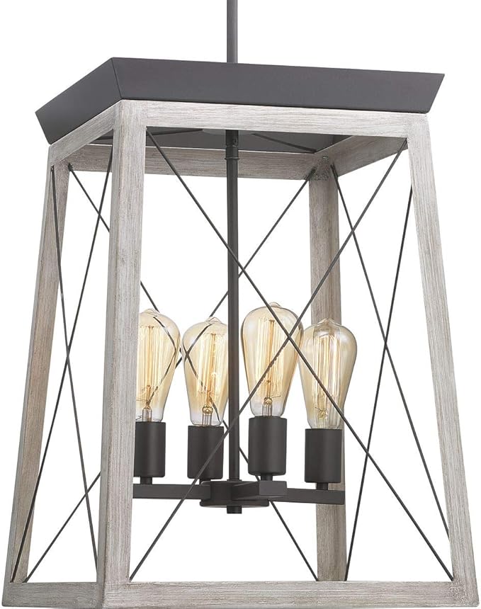 Progress Lighting P500178-143 Briarwood Collection Four-Light Hall and Foyer, Graphite