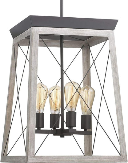 Progress Lighting P500178-143 Briarwood Collection Four-Light Hall and Foyer, Graphite