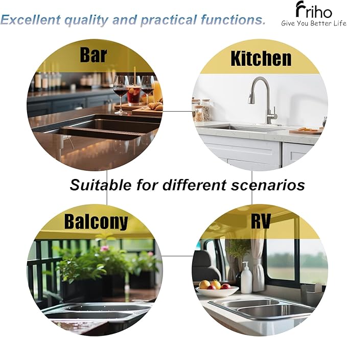 Friho 33x22 Drop in Kitchen Sink, Top Mount Commercial Handmade 18 Gauge Single Bowl Stainless Steel Sink with Basket Strainer
