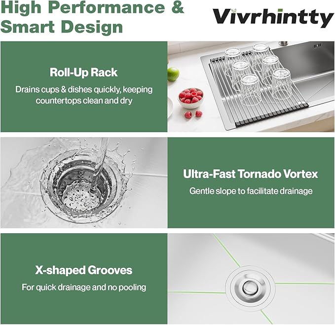 33x22 Drop in Kitchen Sink, 10" Deep Large Top Mount Single Bowl Sinks Nano Coating Stainless Steel Kitchen Laundry Room Sinks with Accessories
