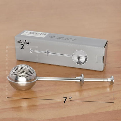 HULISEN Set of 2 Flour Duster for Baking, Powdered Sugar Shaker Duster, 18/8 Stainless Steel Pick Up and Dust Flour Sifter with Spring-operated Handle for Easy One-handed Operation
