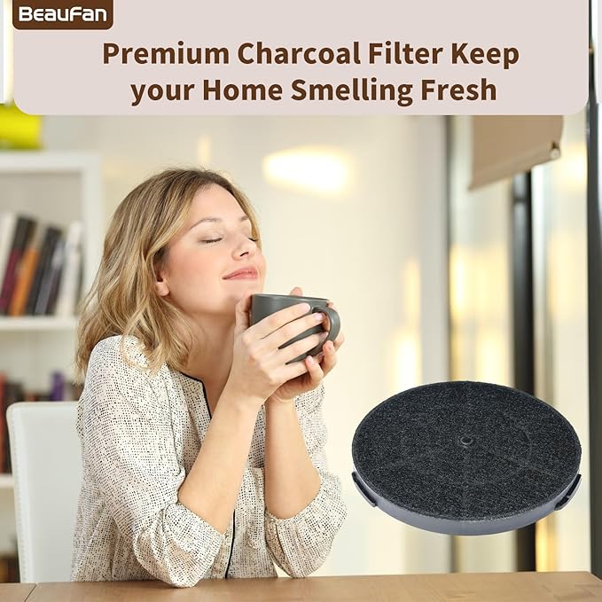 WRHF005S2 Carbon Charcoal filters Fit for Winflo 30 In. Convertible Stainless Steel Glass Island/Wall Mount Range Hood (Set of 4)