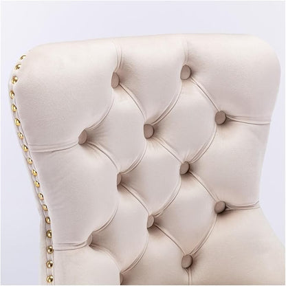Thick Golden Swivel Velvet Barstools Adjusatble Seat Height from 27-35 Inch, Modern Upholstered Bar Stools with Backs Comfortable Tufted for Home Pub and Kitchen Island