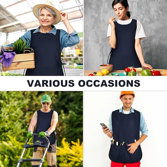 TFTAFAN Cobbler Apron Unisex Waterproof Apron with 2 Deep Pockets Art Smock for Painting Cleaning Artiest Apron work kitchen