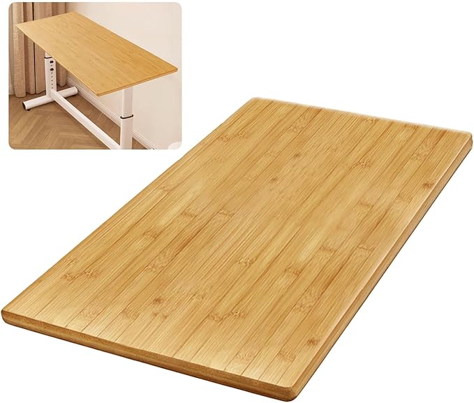 Universal Solid Wood Tabletop, DIY Multi-Purpose Desktop, Rectangular Countertop for Washer Stand, Shelf Board, Workbench & Dining Table, Compatible with Standing Desk Bases (23.6x15.7x0.8in)