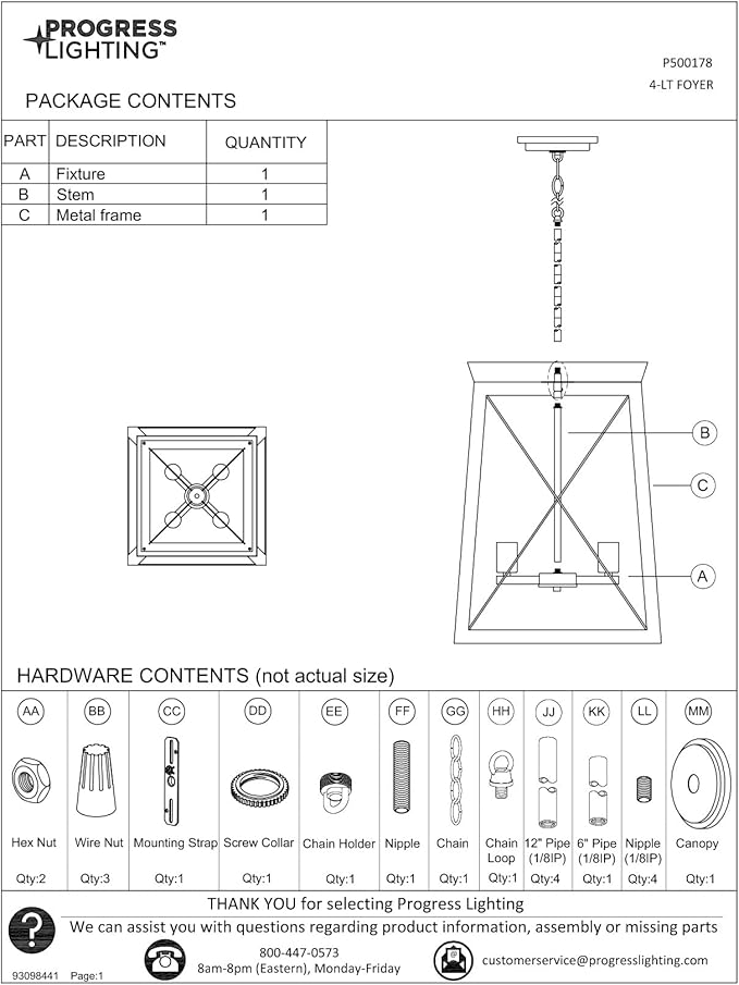 Progress Lighting Briarwood Collection 21 in. 4-Light Galvanized Farmhouse Foyer Chandelier with Painted Bleached Oak