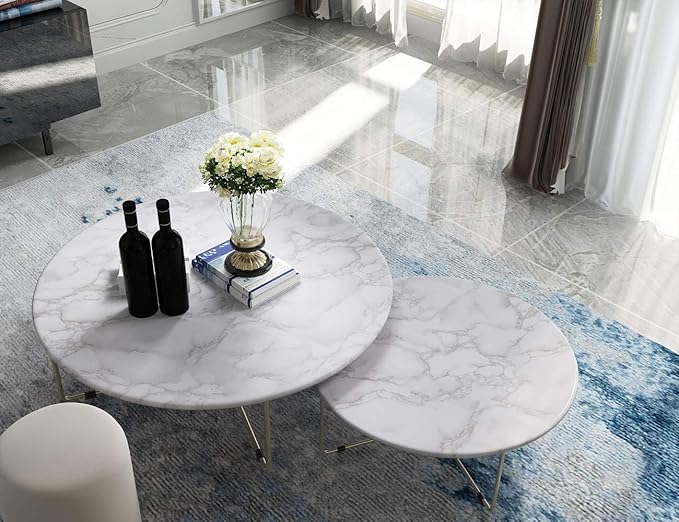 Art3d 120"x17.3" Self-Adhesive Wallpaper, Peel and Stick Grey Marble Paper, Matt