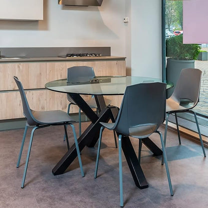 Round Clear Tempered Glass Table Top 47 Inch with 1/4 Inch Thick Flat Polished Edge Ideal for Tables Desks Workspaces and Outdoor Furniture by Fab Glass and Mirror