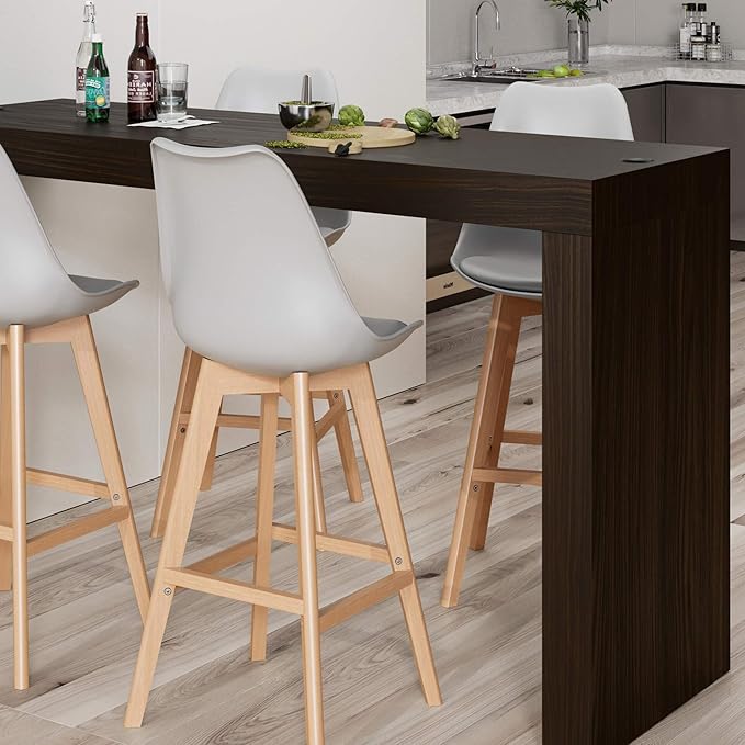 Mobili Fiver, Evolution Peninsula with Wireless Charger 70.9 x 23.6 in, Dark Walnut, Made in Italy
