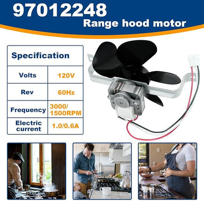 Upgraded Version 97012248 S97012248 Range Hood Fan Motor - BP17 Exhaust Fan Motor Fit for Nu-Tone B-roan 40000&42000 Series Range Hoods by Romalon Replaces 99080492 99080363 97005161 99080533 99080410