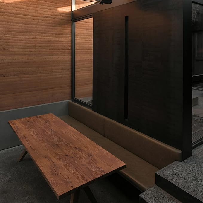 17.71" X 984" Peel and Stick Wood Grain Contact Paper Brown Wooden Look Wallpaper Self-Adhesive Decorative Wood Wallpaper Removable Vinyl Film Easy to Apply for Old Furniture Kitchen Cabinets