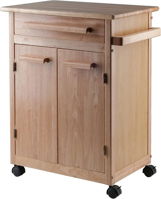 Winsome Wood Kitchen Cart, Natural, Single Drawer (82027)