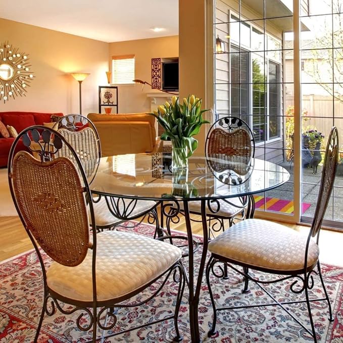 20 Inch Round Clear Tempered Glass Table Top with 3/8" Thick Pencil Polished Edge for Dining, Coffee Table, or Office Use by Fab Glass and Mirror