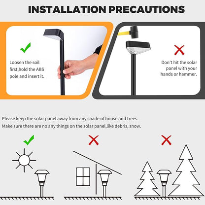 8 Pack Solar Pathway Lights Outdoor, Bright LED Solar Landscape Lights, Waterproof Solar Garden Lights for Yard, Patio, Walkway, Lawn, Driveway(Cold White, 8 Pack)