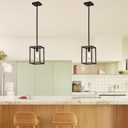 Kitchen Light fixtures Pendant Lighting Chandeliers for Dining Rooms, Mini Pendant Lights 1-Light Modern Hanging Light Fixture Matte Oil-Rubbed Bronze Industrial for Kitchen Island