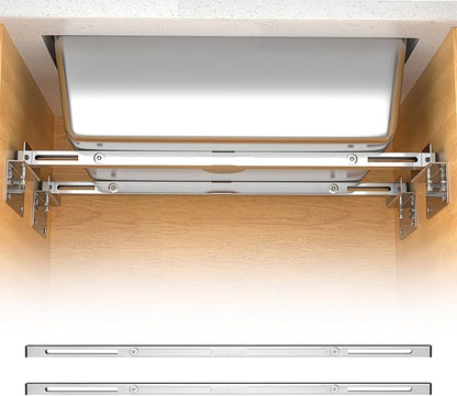 Heavy Duty Undermount Sink Brackets & Kitchen Sink Installation Parts Kit - 800 lbs Capacity Adjustable Stainless Steel Support, Horizontal Space-Saving Design for Kitchen Sinks (71-100cm)