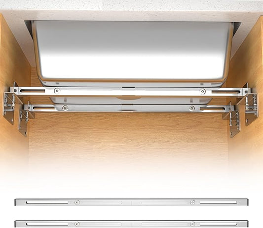 Heavy Duty Undermount Sink Brackets & Kitchen Sink Installation Parts Kit - 800 lbs Capacity Adjustable Stainless Steel Support, Horizontal Space-Saving Design for Kitchen Sinks (71-100cm)