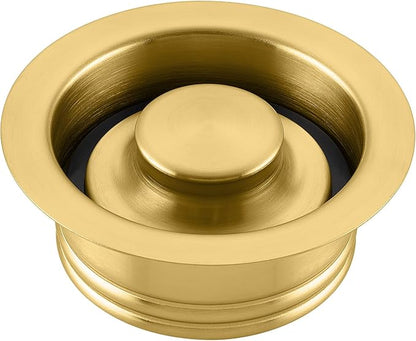 Luxier GD02-G Kitchen Sink Garbage Disposal Flange and Stopper in Brushed Gold