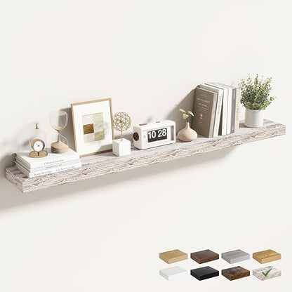 Acovy 48 Inch Floating Shelves for Wall 1 Pack, 48" Wall Shelves for Books, Storage, Decor, Wall Mounted Floating Shelf with Invisible Brackets for Kitchen, Living Room, Rustic
