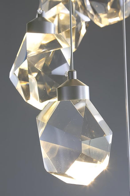 20-Light Modern Crystal Chandeliers for Staircase Foyer High Ceilings Chandeliers Long Spiral Crystal Chandeliers,K9 Crystal Drop Chandelier D28XH135inch