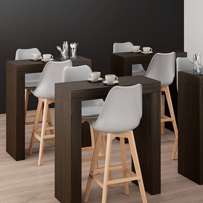 Mobili Fiver, Evolution High Table 35.4 x 15.7 in, Dark Walnut, Made in Italy