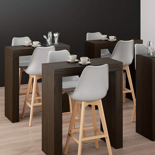 Mobili Fiver, Evolution High Table 35.4 x 15.7 in, Dark Walnut, Made in Italy