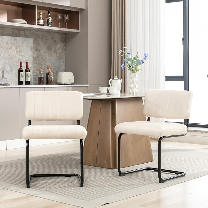 Okeysen Dinning Chairs Set of 2, 19.6 inch Modern Velvet Dining Chairs,Kitchen Dinning Room Chair, Dinner Chairs Dining Chair Set for Kitchen Room Bar Wine Coffee Bar
